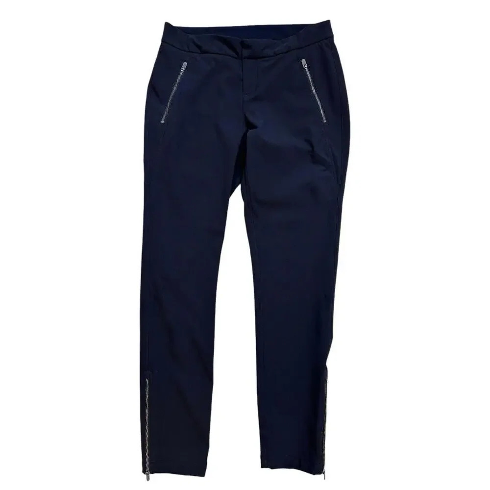 Athleta Wander Skinny Pant Ankle Zip Black 10 Utility Athleisure Gorpcore City - Picture 3 of 15